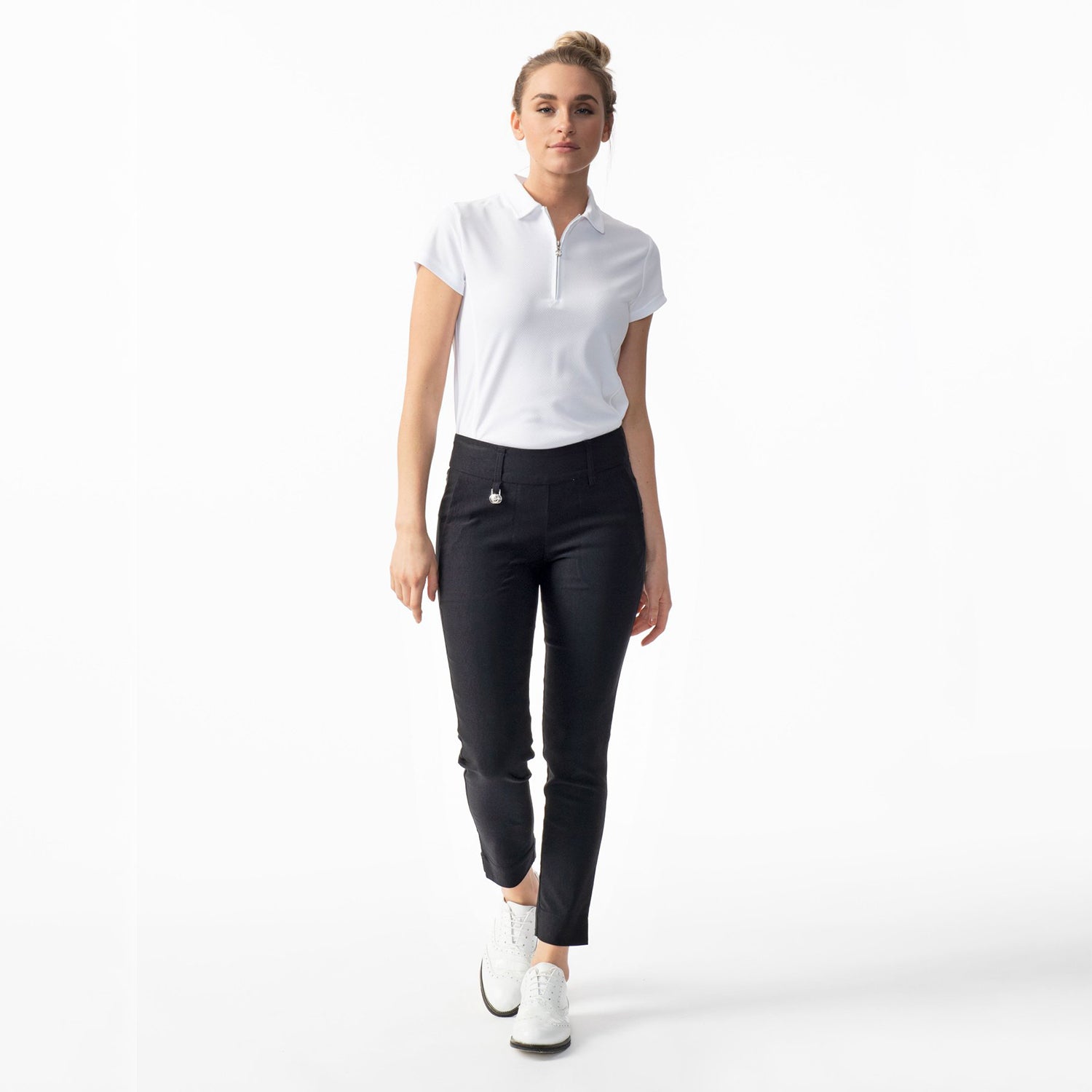 Daily Sports Ladies Pull-On 7/8 Trousers with Super-Stretch Finish in Black