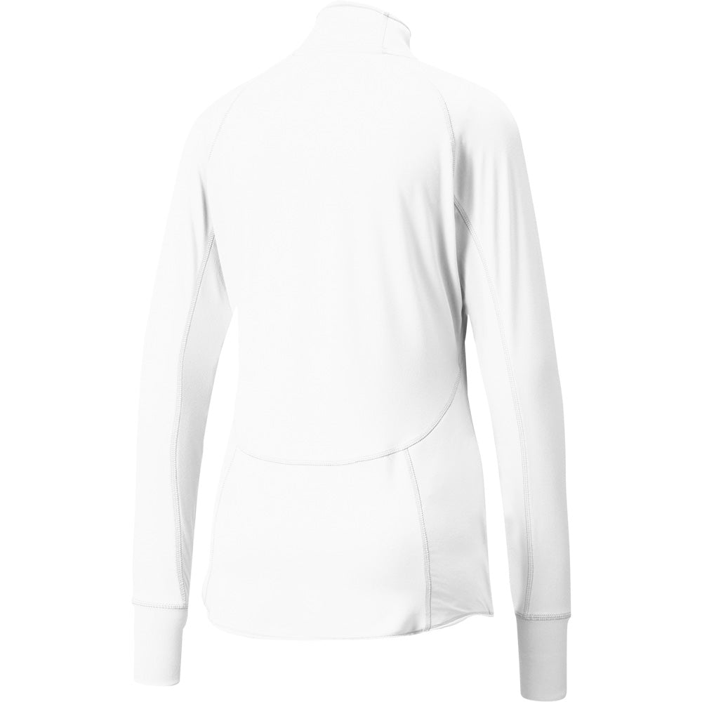 Puma Ladies Mid-Layer Zip Neck Golf Top in Bright White