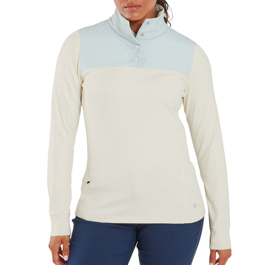 FootJoy Ladies Fleece Backed Thermal Hybrid Top in White