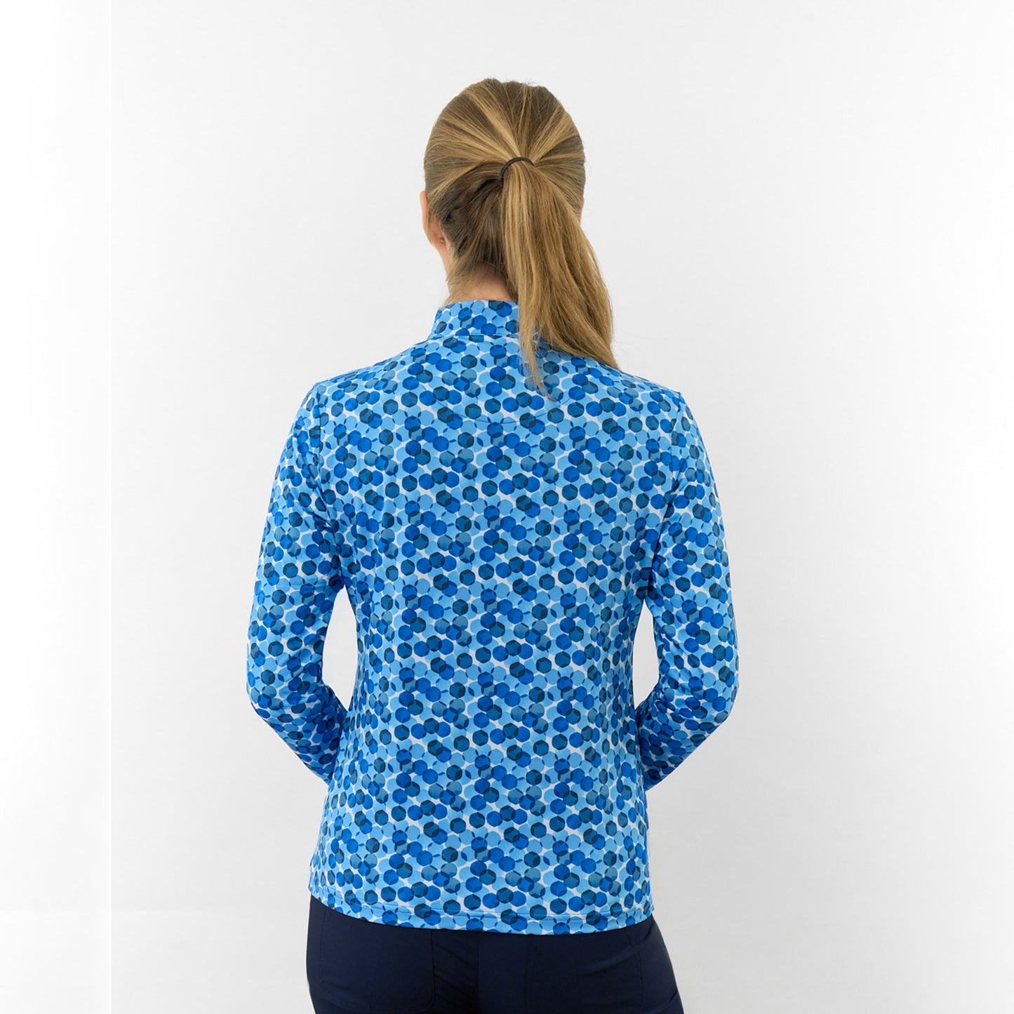 Pure Ladies Long Sleeve Top in Abstract Geometric Print for Effortless Style & All-Day Comfort