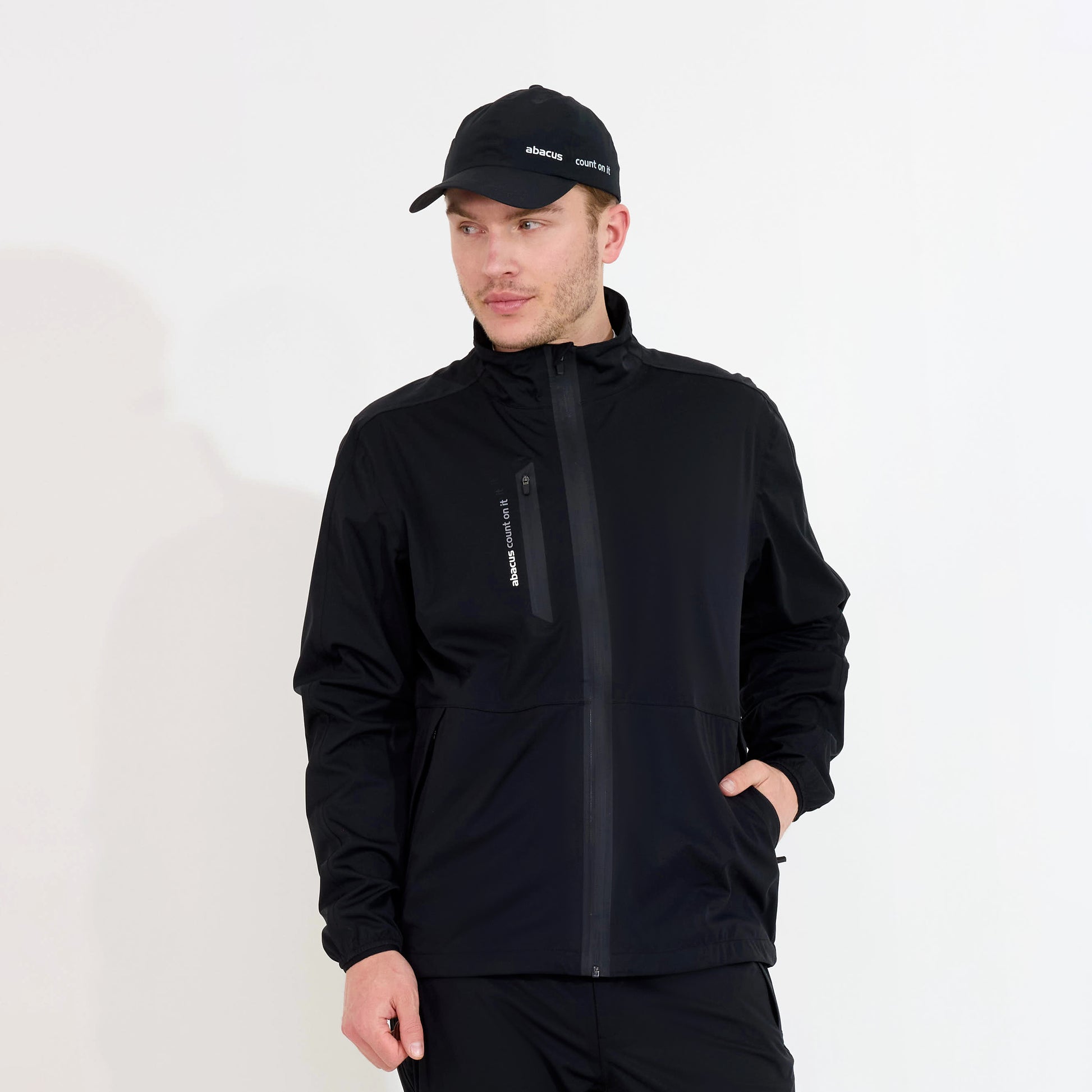 Abacus Mens Bounce Waterproof Jacket in Black
