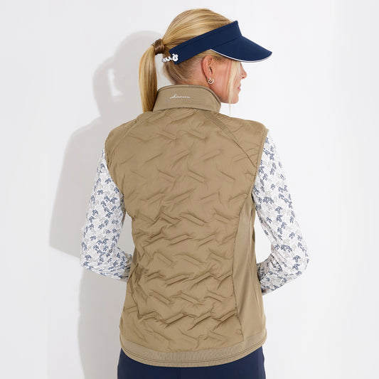 Abacus Ladies Quilted Gilet with Stretch Side Panels