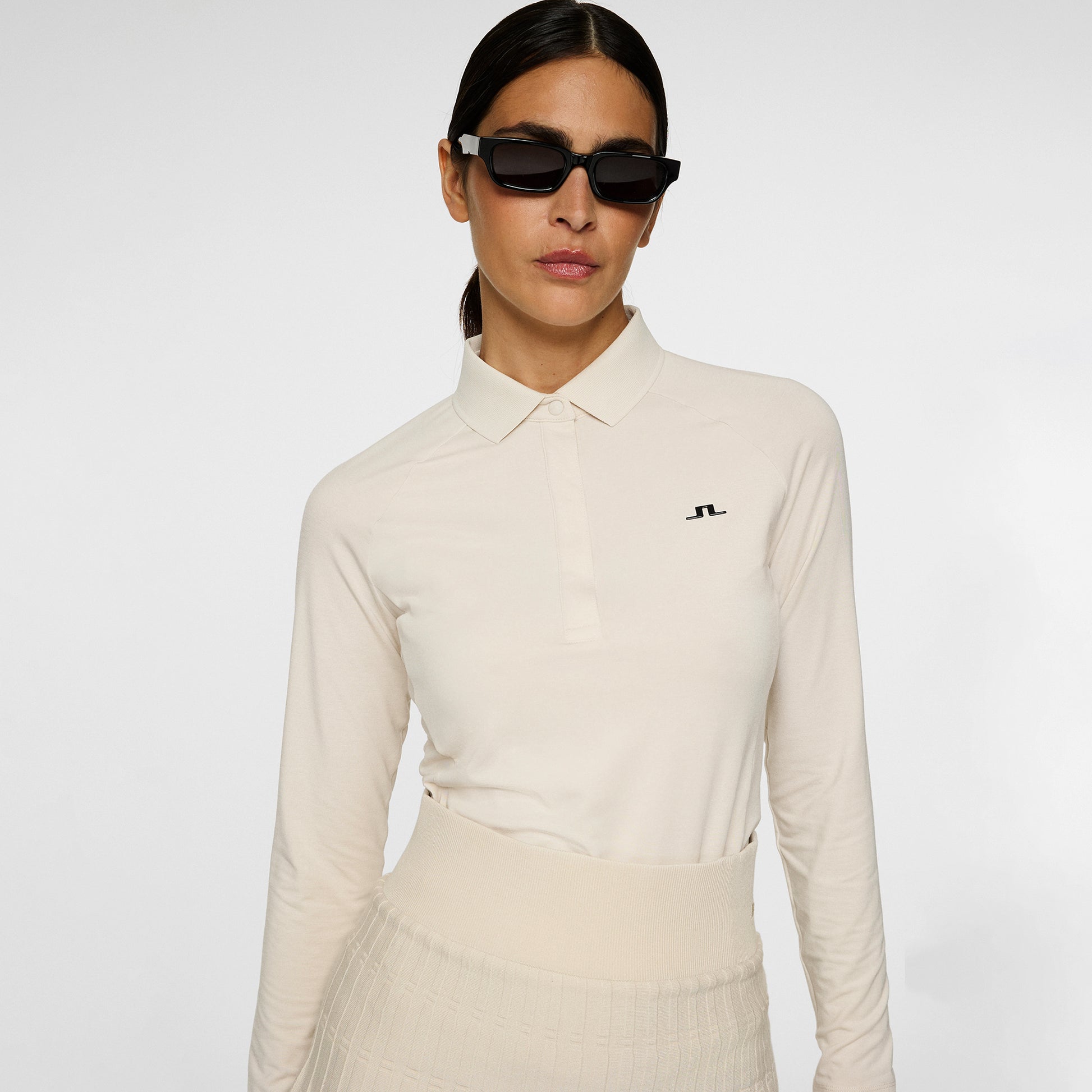 J.Lindeberg Ladies Soft Feel Long Sleeve Polo