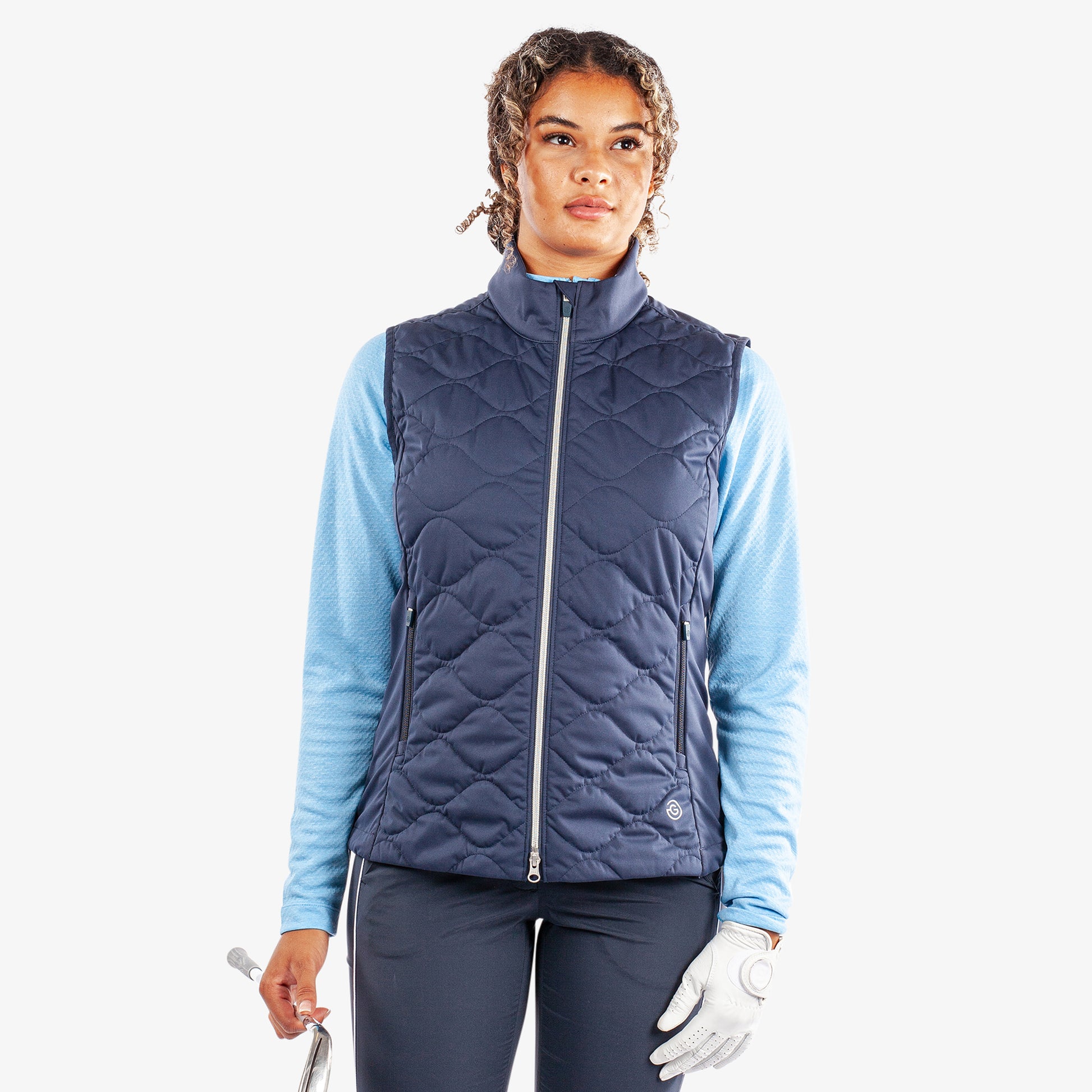 Galvin Green Ladies Quilted Gilet in Navy