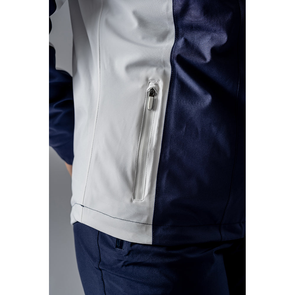 Callaway Ladies Weather Series Waterproof Jacket with 3 Year Warranty in Peacoat & White