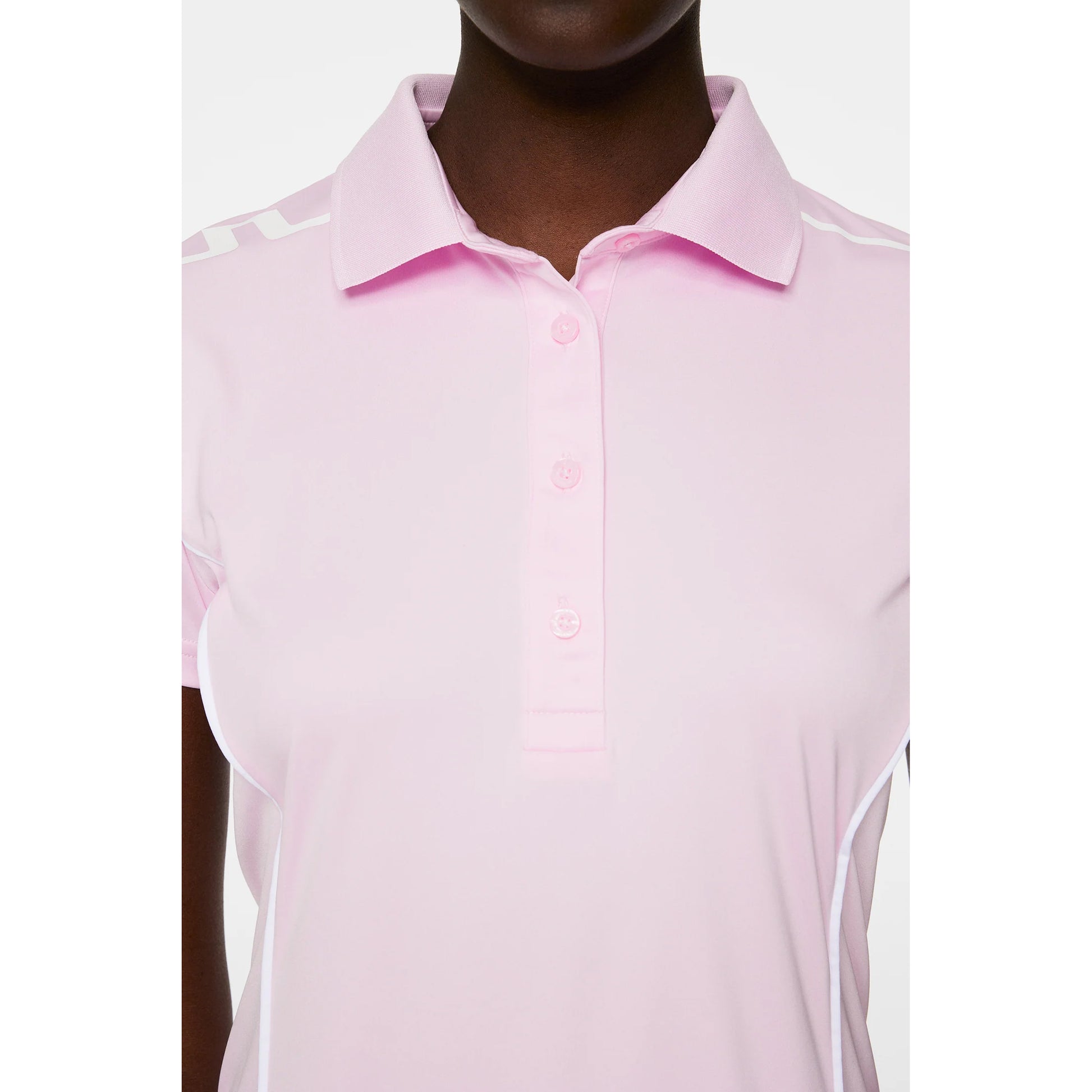 J.Lindeberg Ladies Short Sleeve Polo with White Piping