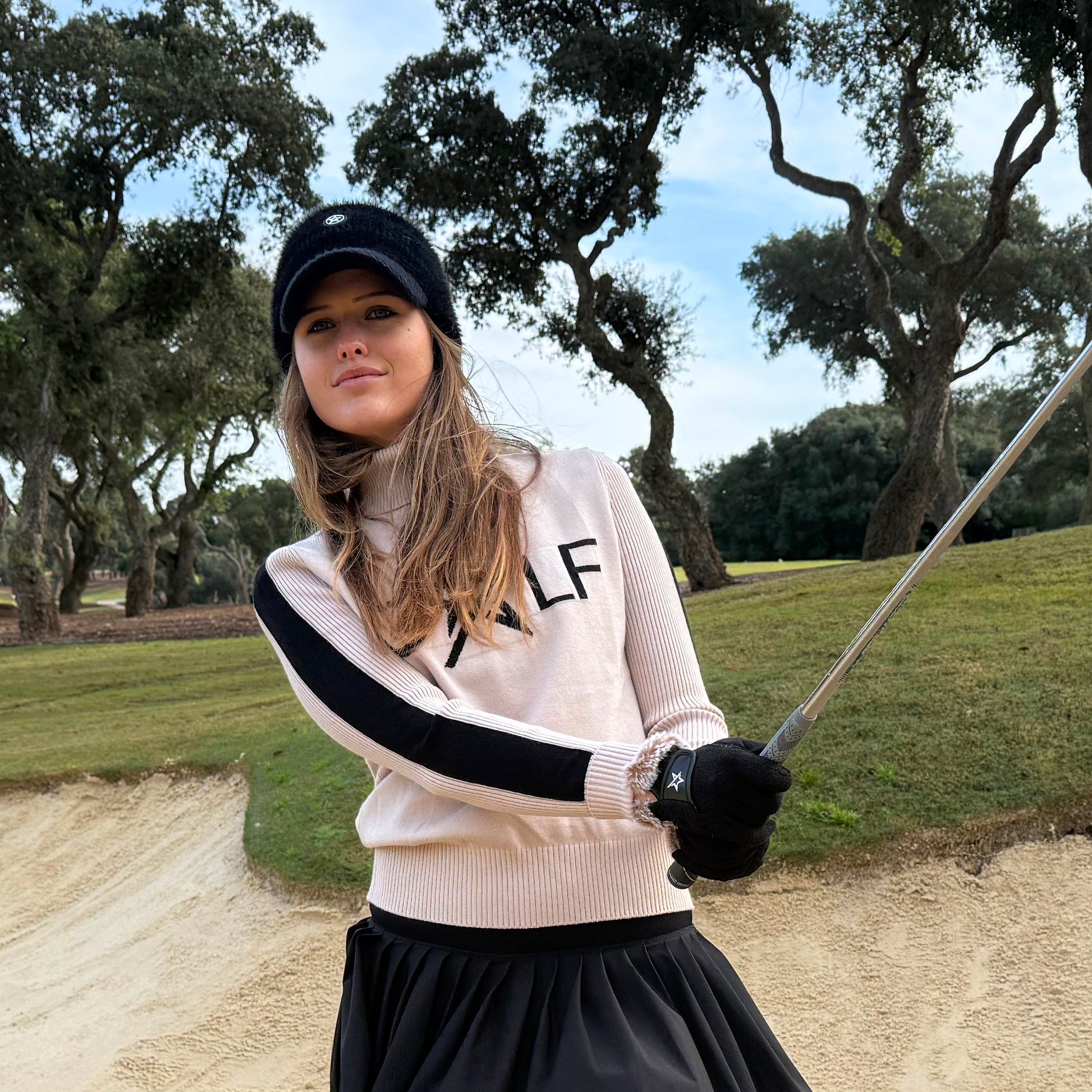 Swing Out Sister Womens 'Golf' Roll Neck with Ribbed Detail