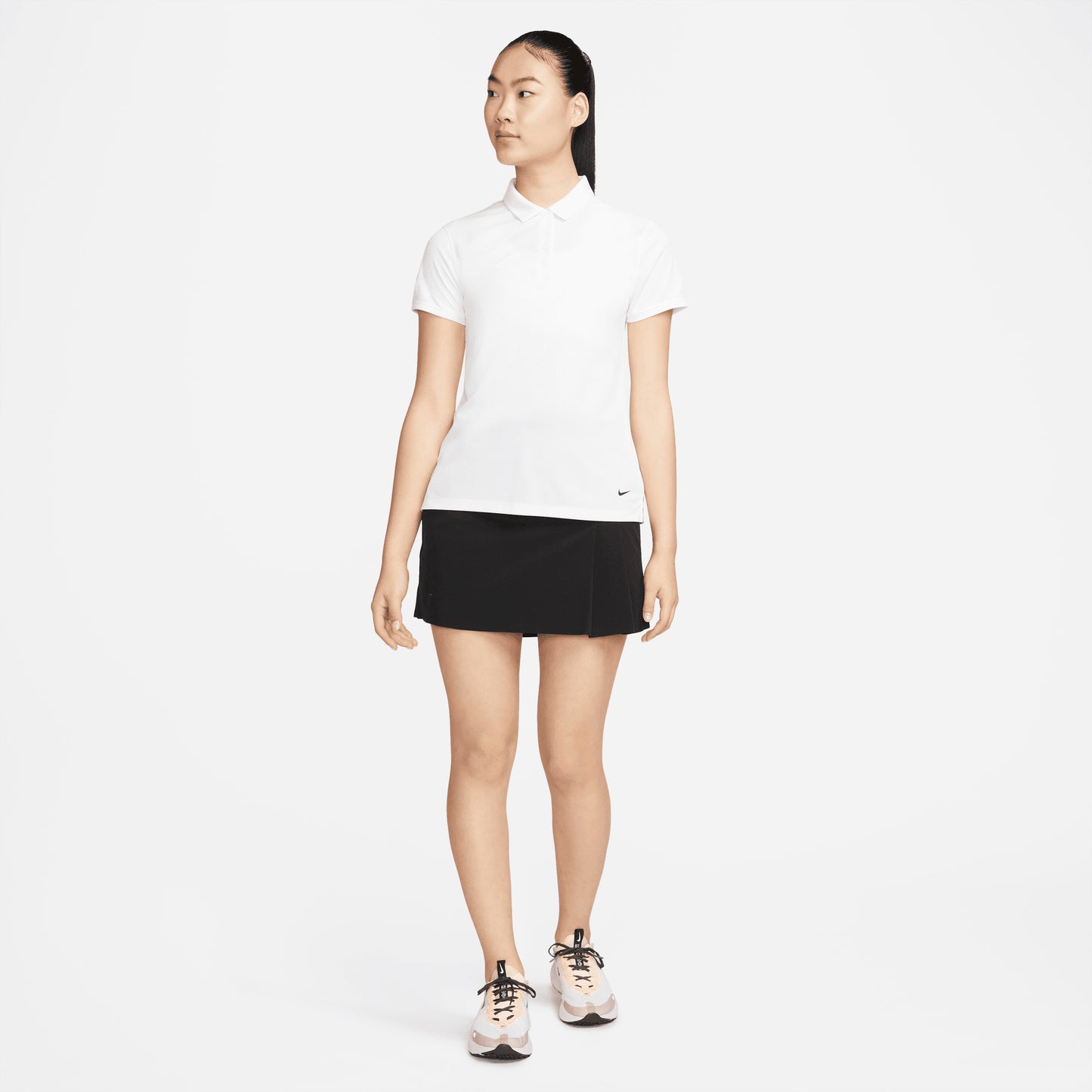 Nike Ladies White Short Sleeve Dri-FIT Golf Polo