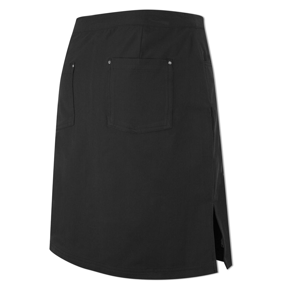Glenmuir Ladies Soft 4-Way Stretch Skort with Flattering Fit in Black