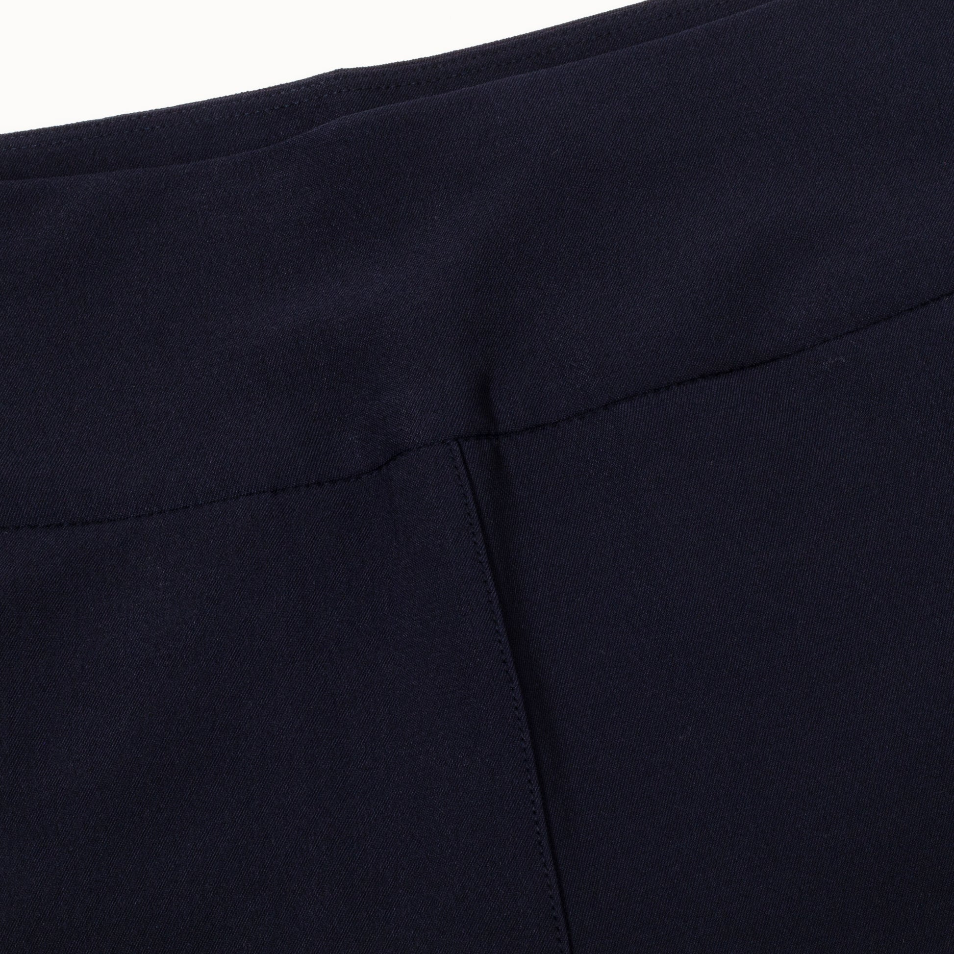 Green Lamb Pull-On Contour Trousers in Navy 