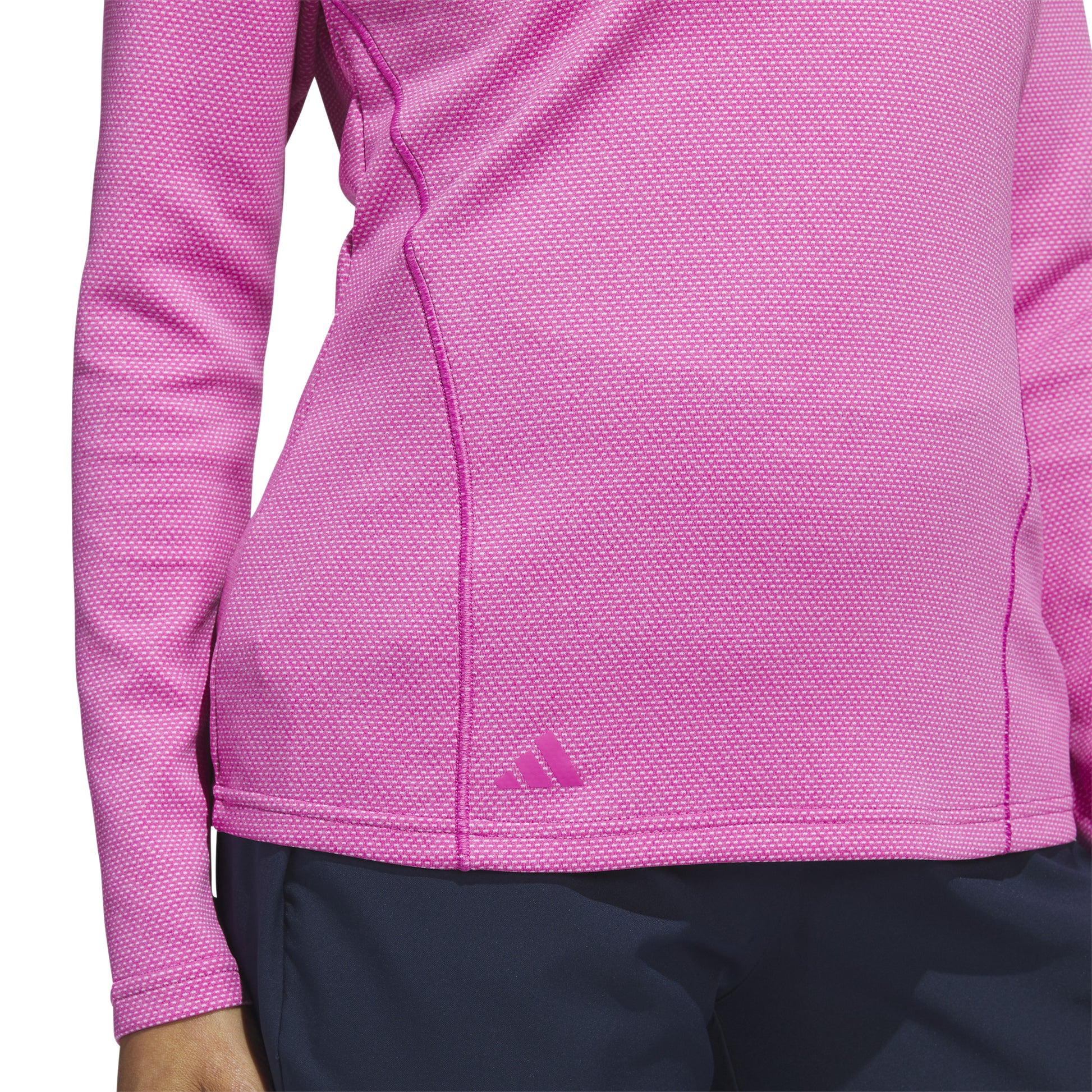 adidas Ladies Long Sleeve Golf Mid-Layer in Lucid Fuchsia