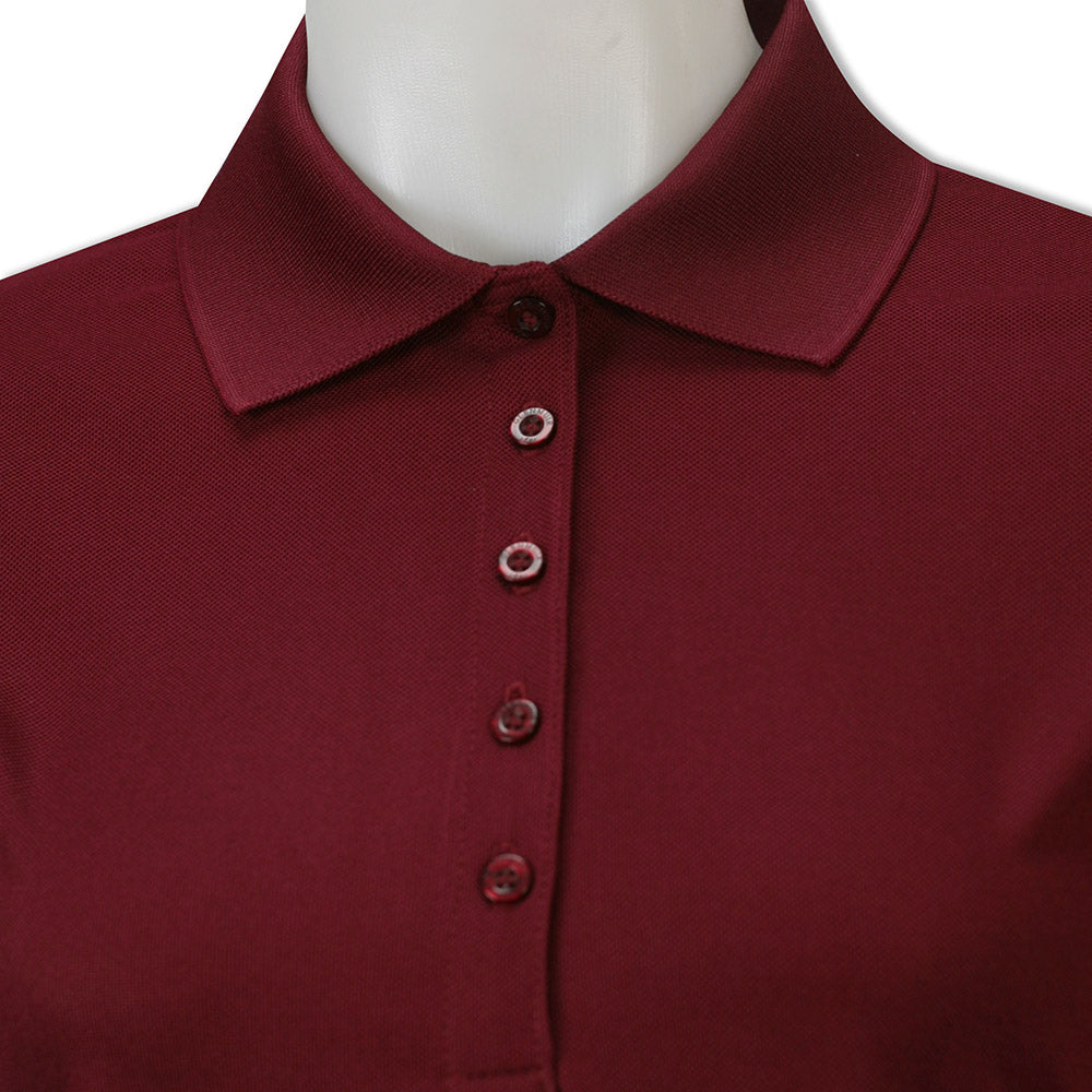 Glenmuir Ladies Short Sleeve Pique Polo with Stretch & UPF50+ in Bordeaux