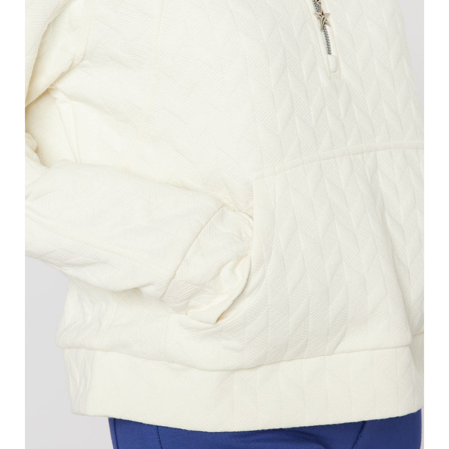 Swing Out Sister Ladies Quilted Lined Sweater with 1/4 Zip