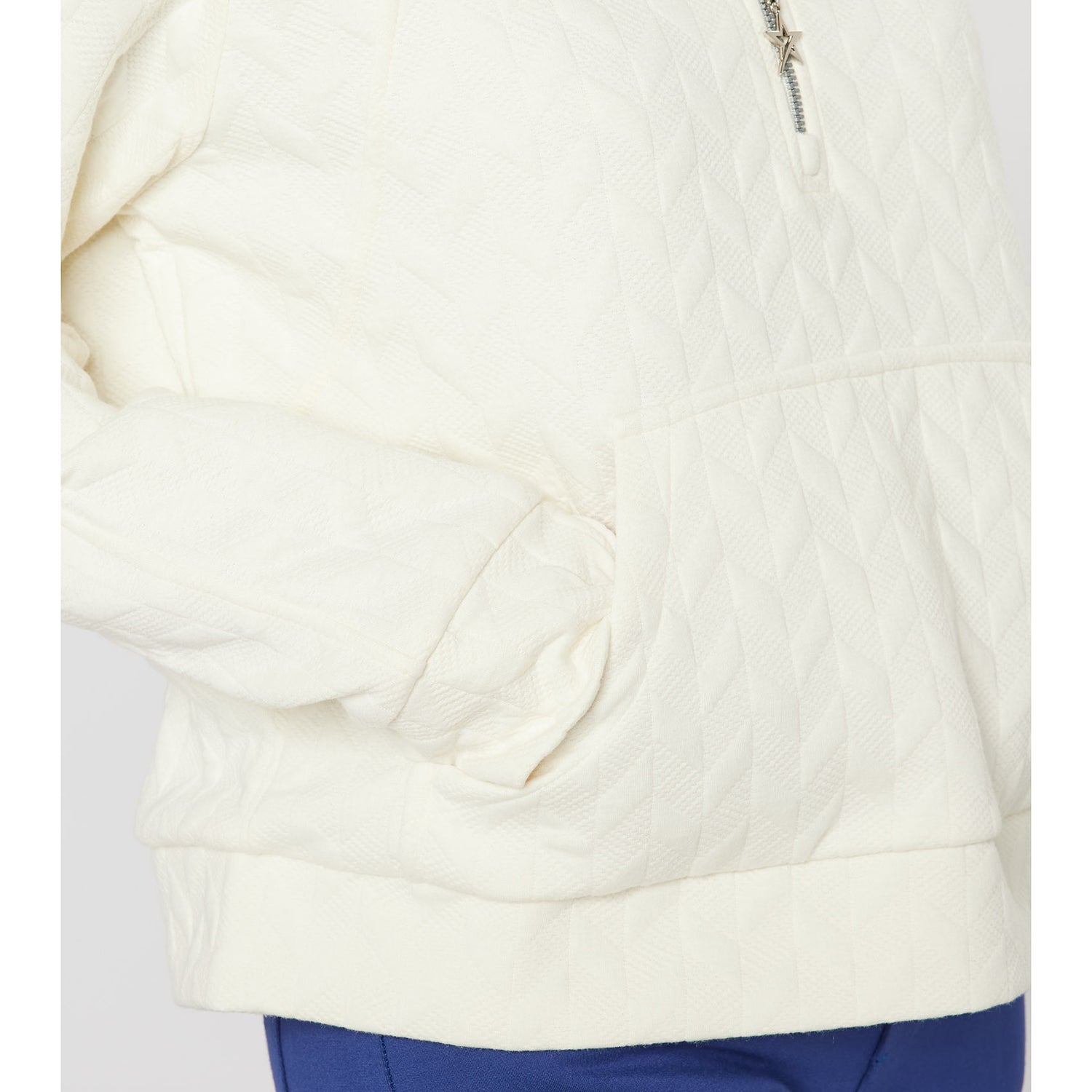 Swing Out Sister Ladies Quilted Lined Sweater with 1/4 Zip