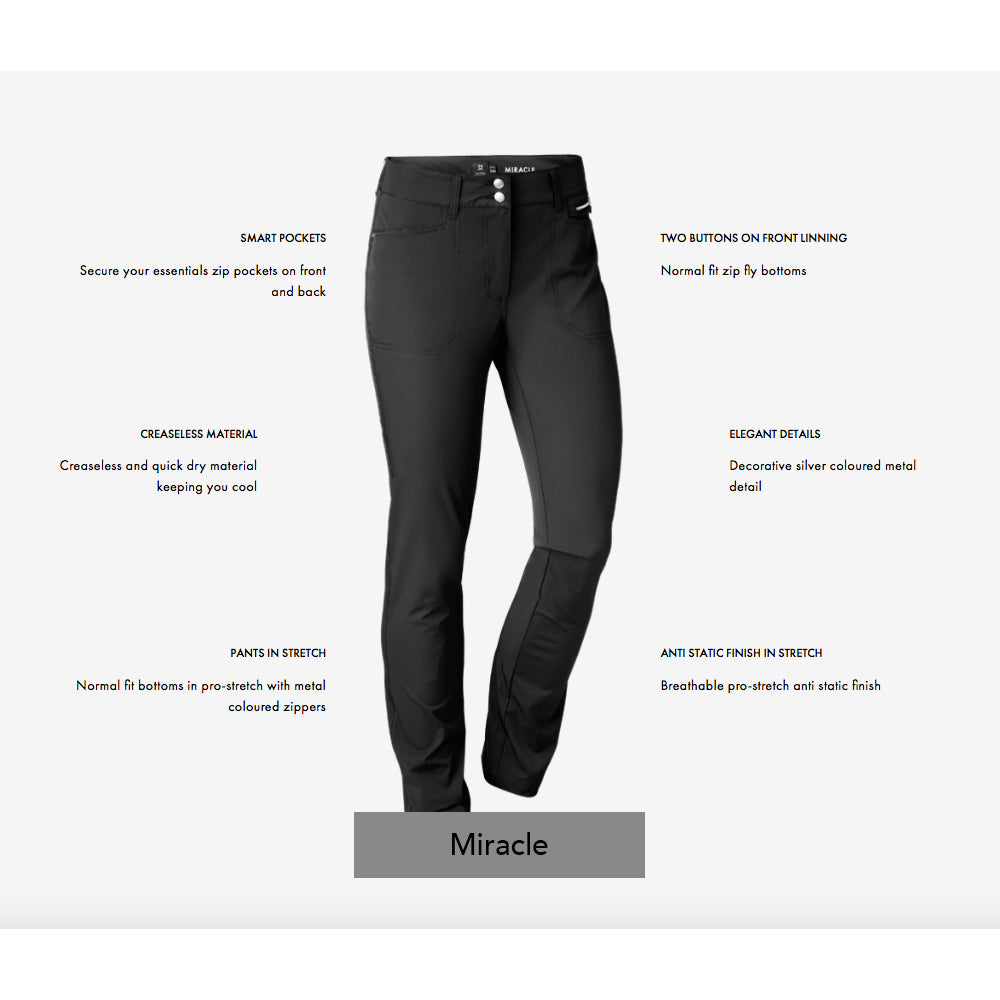 Daily Sports Miracle Pro-Stretch Golf Trousers with Straight Leg Fit in Navy Blue