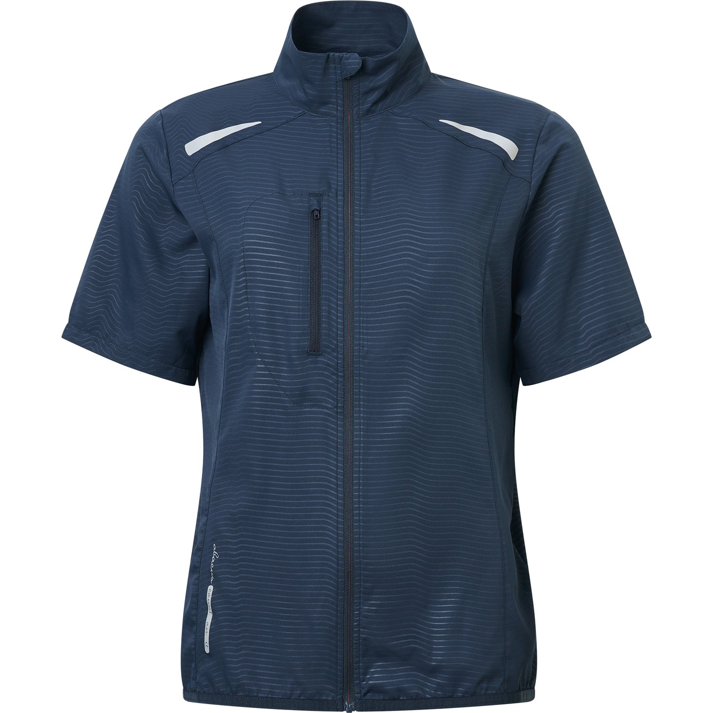 Abacus Ladies Half-Sleeve Stretch Wind Shirt in Navy - Ultra-Lightweight & Weather-Ready