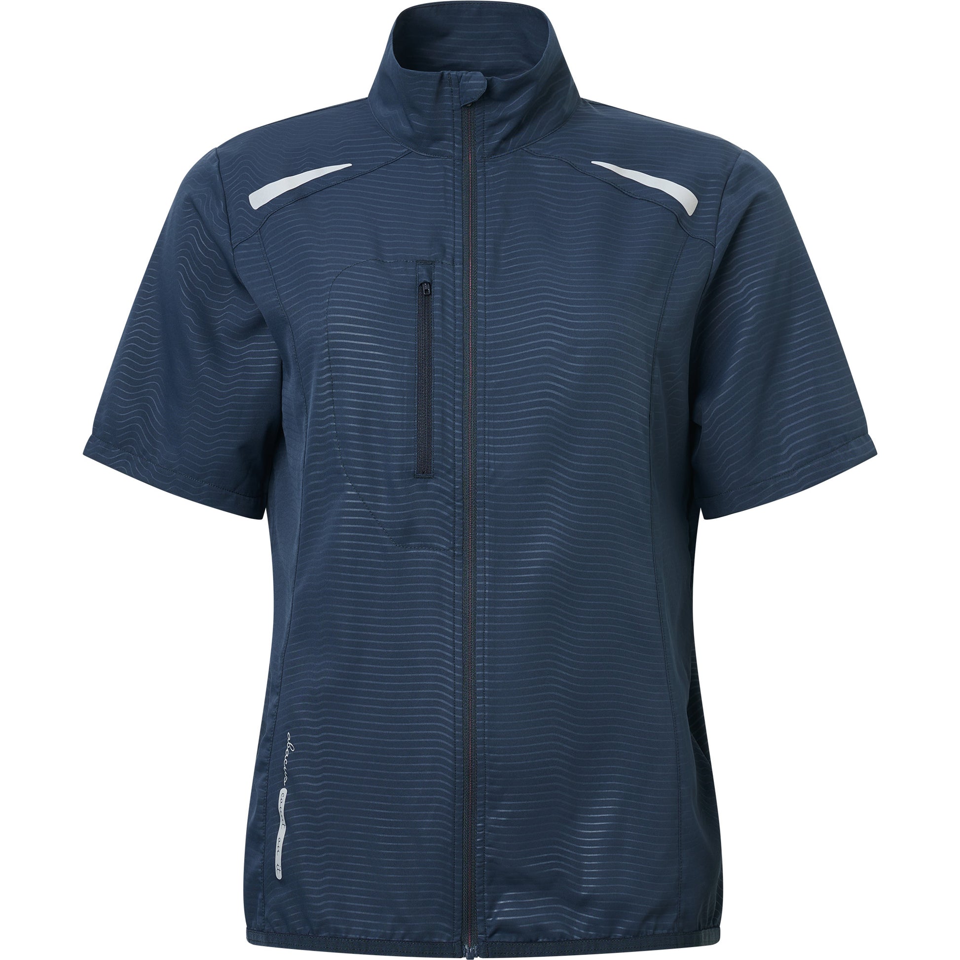 Abacus Ladies Half-Sleeve Stretch Wind Shirt in Navy - Ultra-Lightweight & Weather-Ready