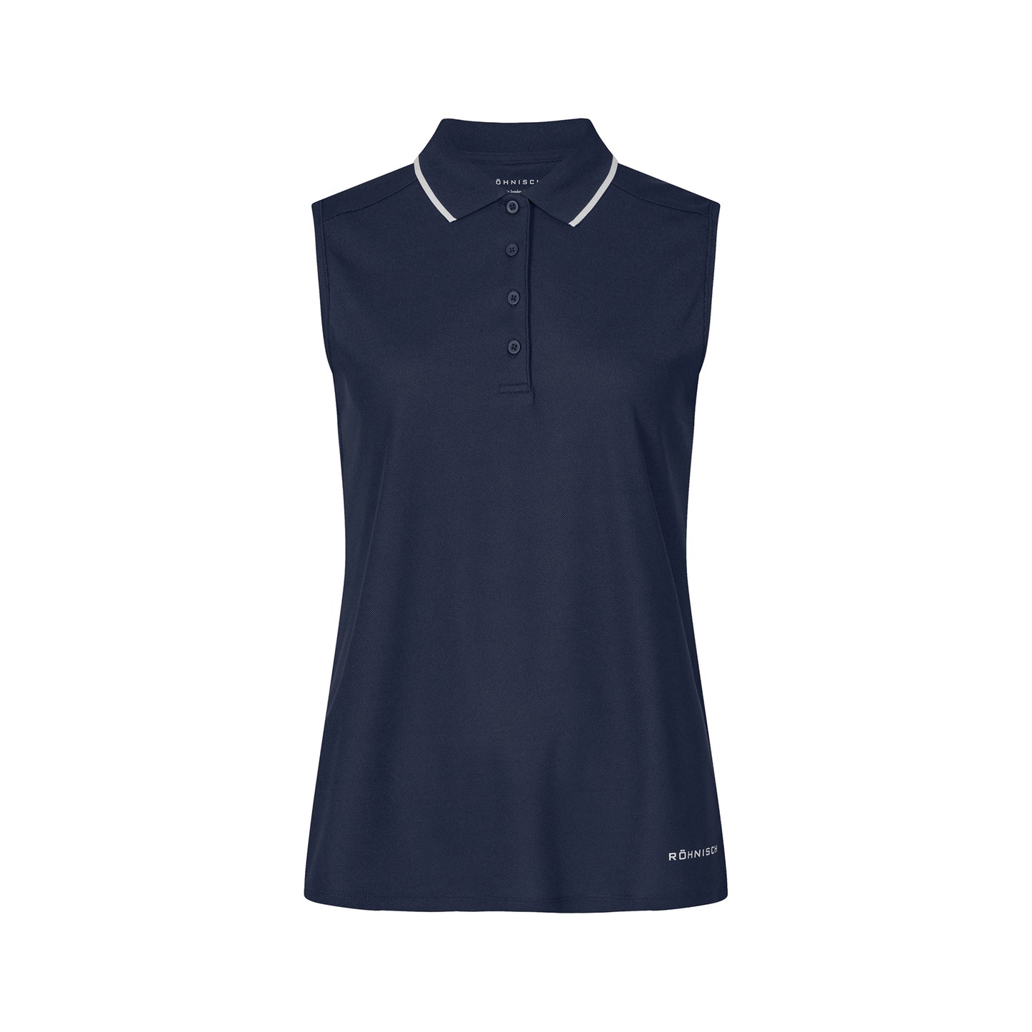 Rohnisch Ladies Sleeveless Polo in Navy - Soft, Lightweight Comfort for All-Day Ease
