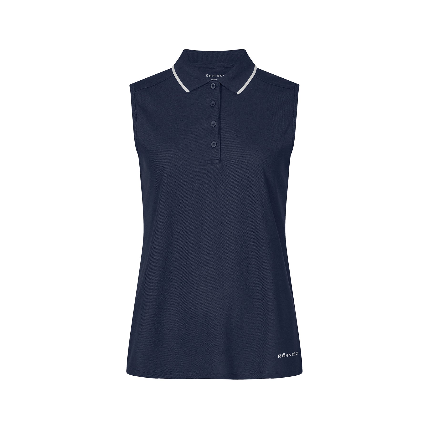 Rohnisch Ladies Sleeveless Polo in Navy - Soft, Lightweight Comfort for All-Day Ease