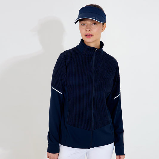 Abacus Ladies Hybrid Jacket in Navy - Lightweight, Breathable, Windproof, Water Repellent