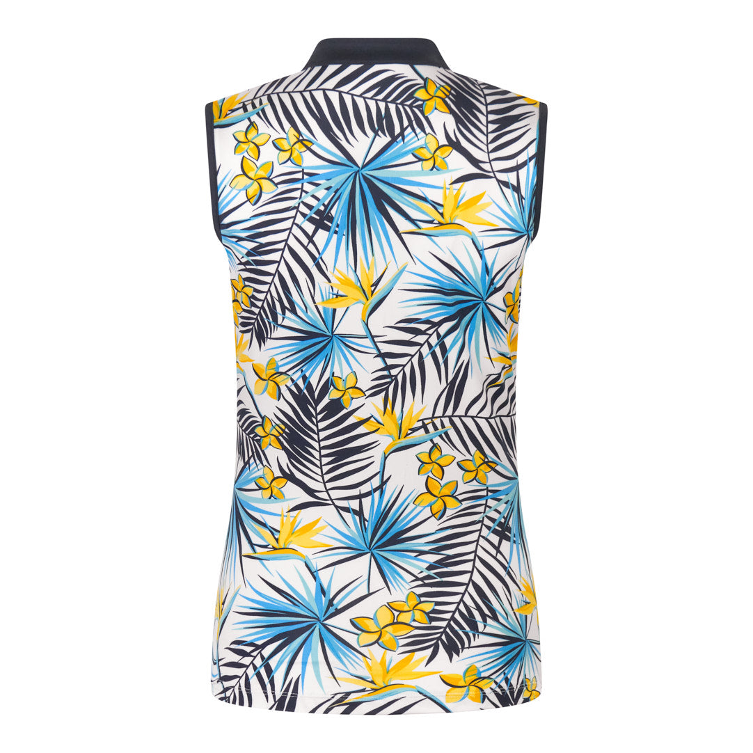 Tail Ladies Sleeveless Polo in Tropical Print