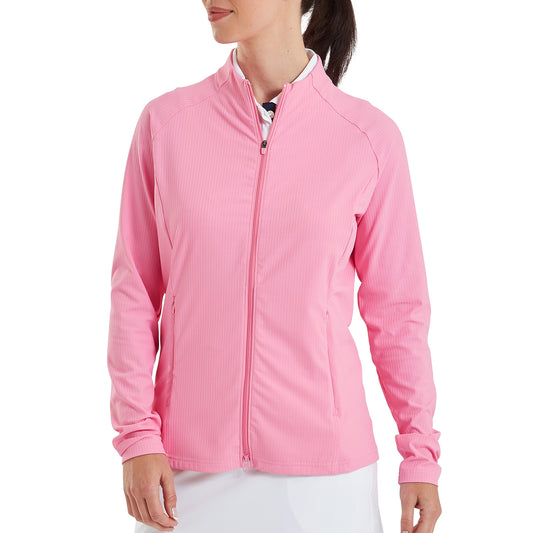 FootJoy Ladies Full Zip Mid-Layer with Ribbed Details for a Striking Silhouette