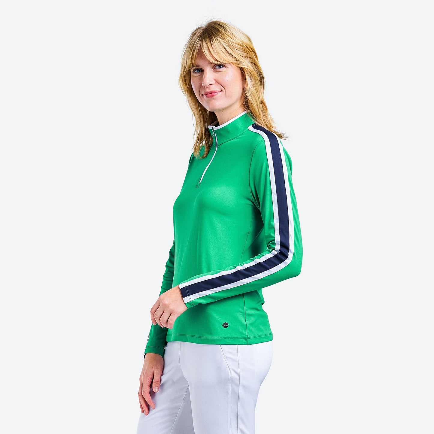 Nivo Ladies Colour Block Half-Zip Long Sleeve Golf Top