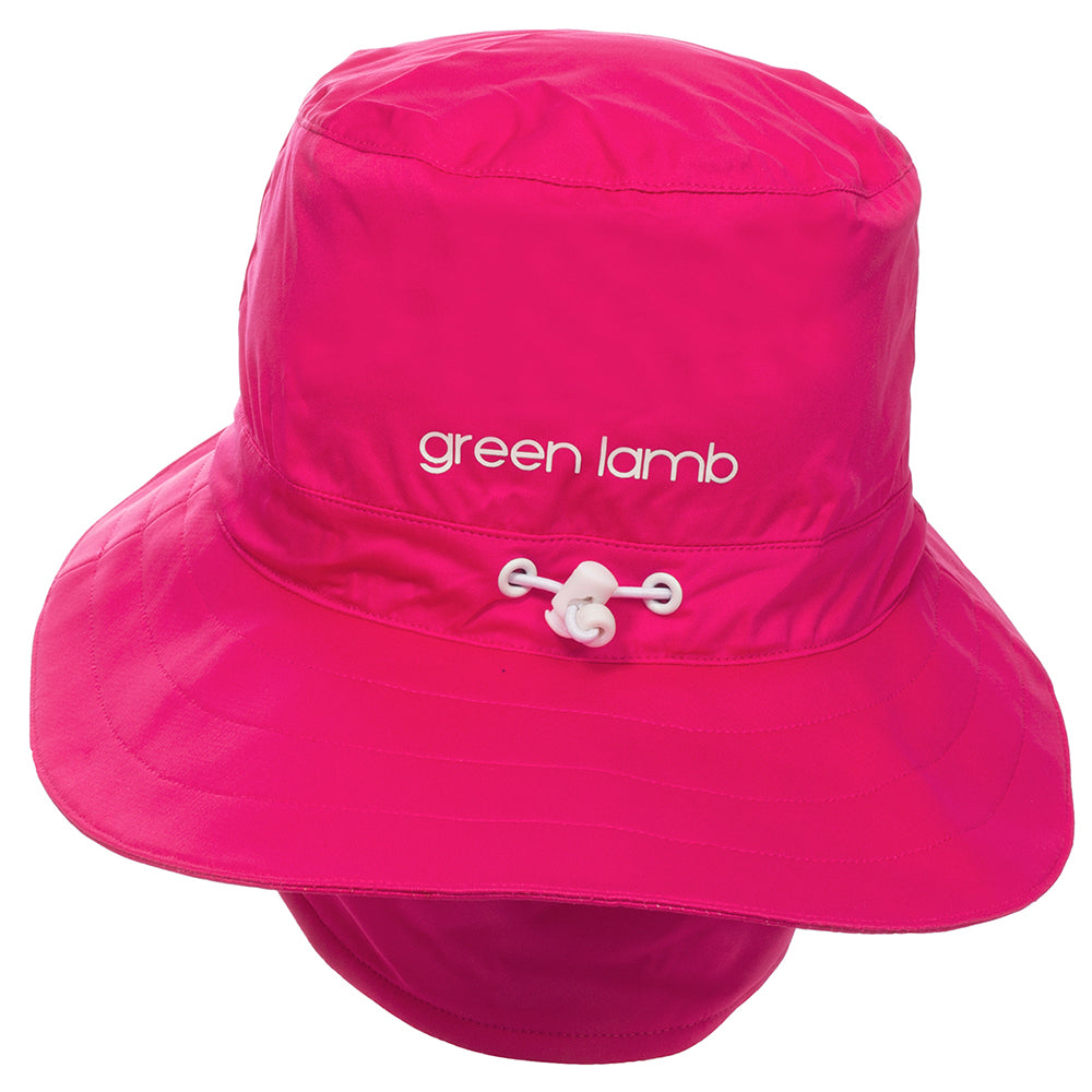 Green Lamb Ladies Waterproof Golf Hat in Cerise