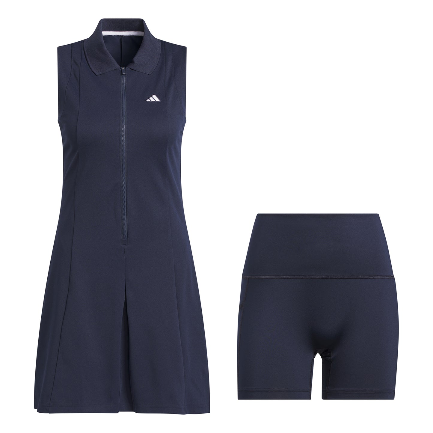adidas Golf Ladies Sleeveless Navy Dress with Shaped Seam Detailing