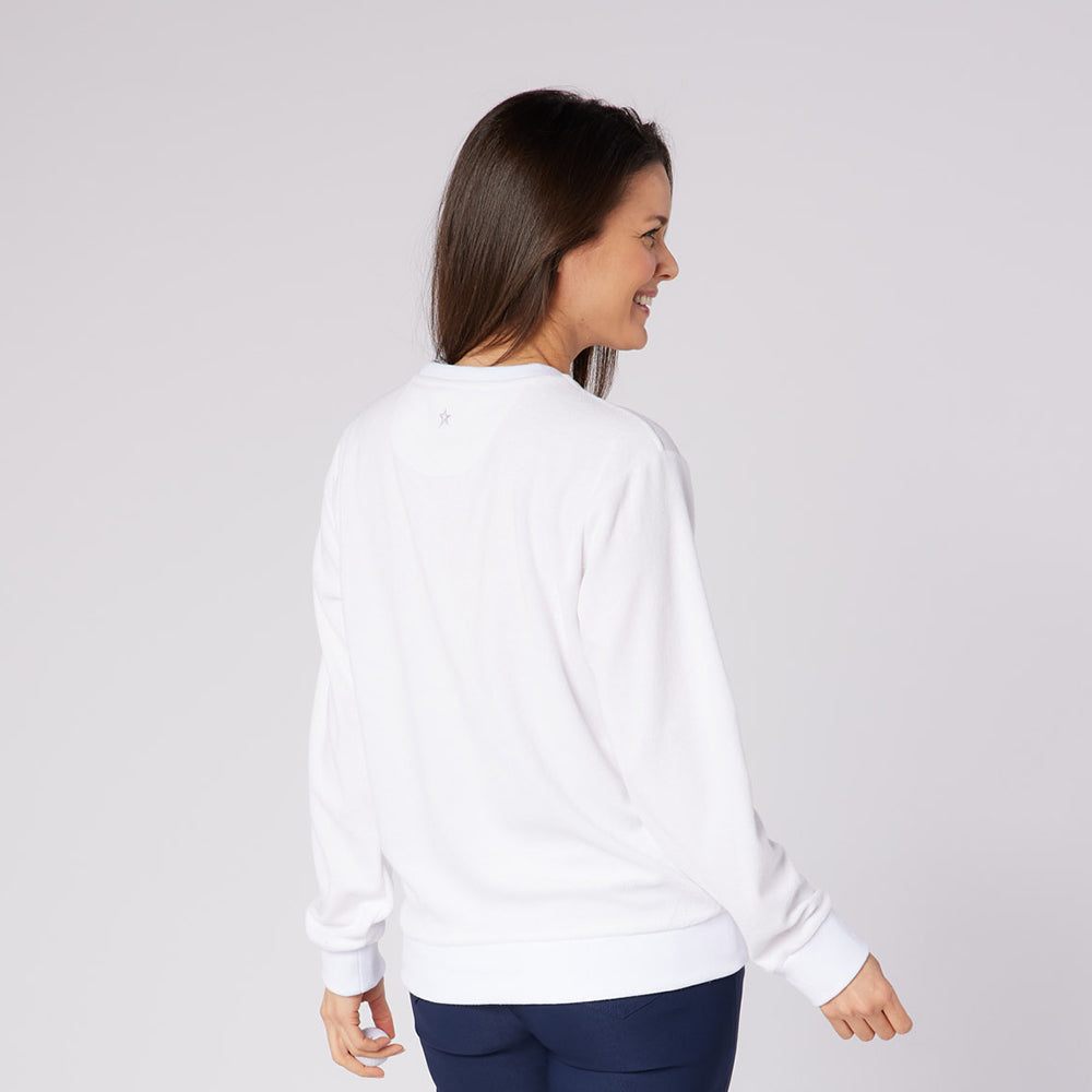  Swing Out Sister Ladies Fun Towelling Logo Sweater For Effortless Everyday Style