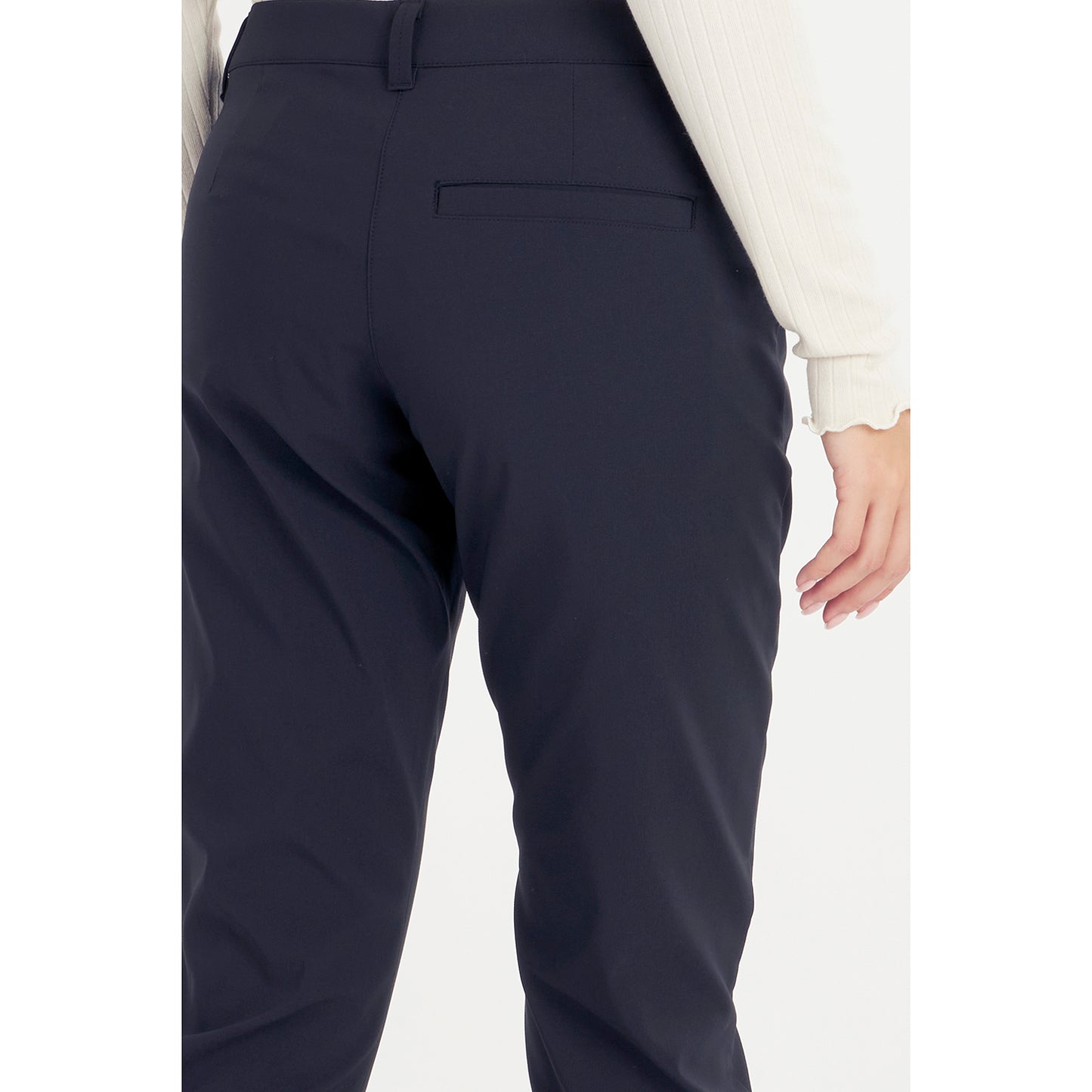 Green Lamb Luxe Thermal 4-Way Stretch Trouser in Navy