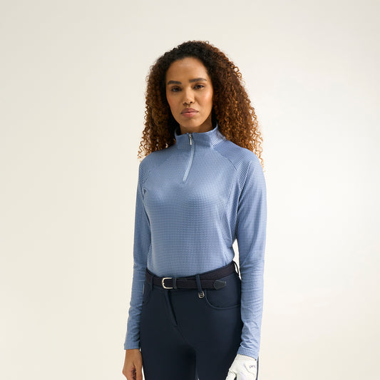 PING Ladies Printed Long-Sleeve Golf Top with Brushed Back Inner