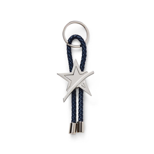 Swing Out Sister Ladies Keyring Charm with Silver Star in Navy