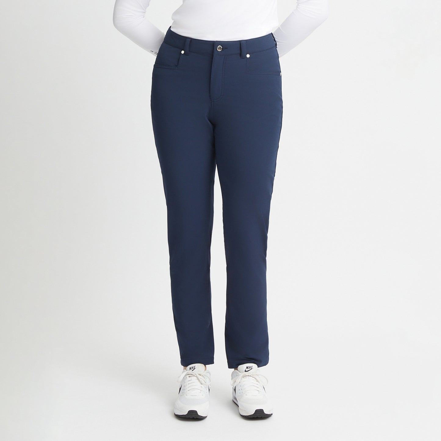 Rohnisch Ladies Navy Golf Trousers with Warm Brushed Inner