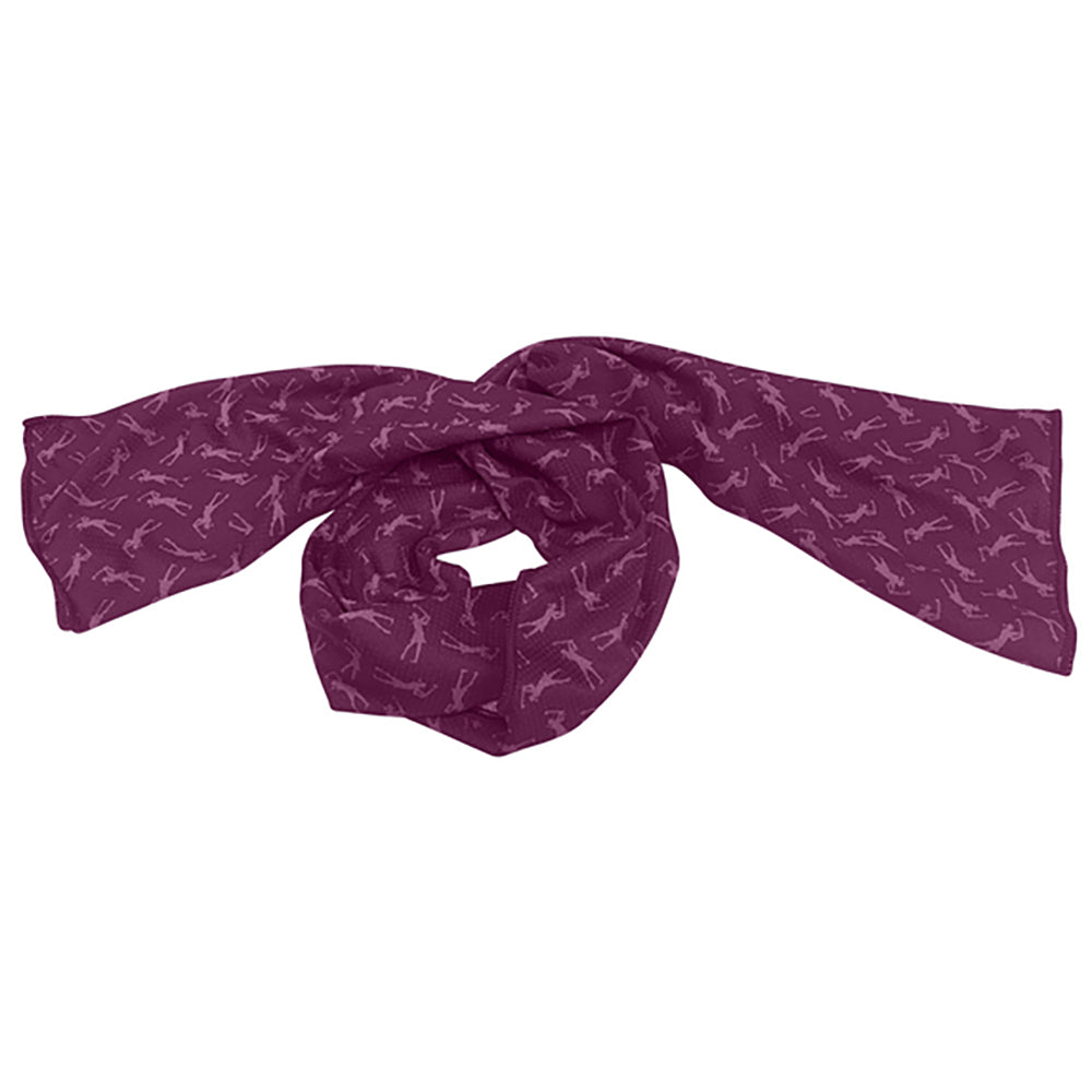 Surprizeshop Ladies Cool Towel or Scarf in Purple Lady Golfer Print