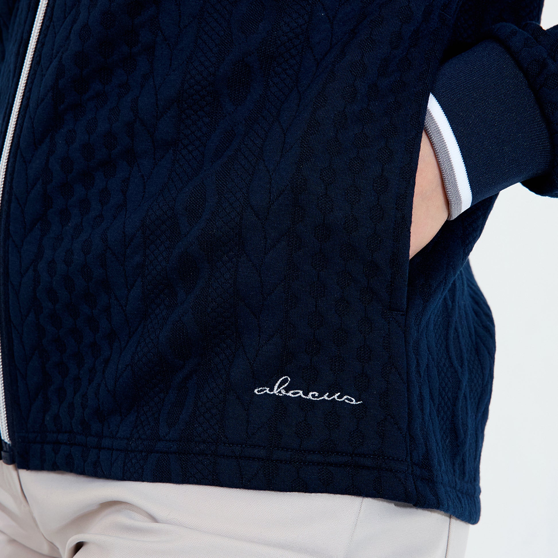 Abacus Ladies Full-Zip Fleece Mid-Layer Jacket in Navy