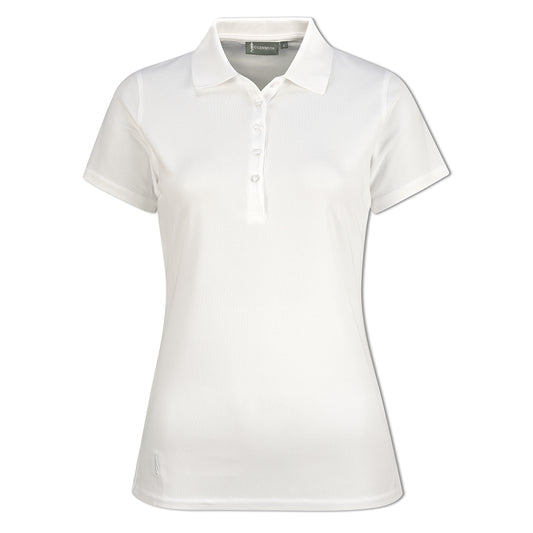 Glenmuir Ladies Short Sleeve Pique Polo with Stretch & UPF50+ in White