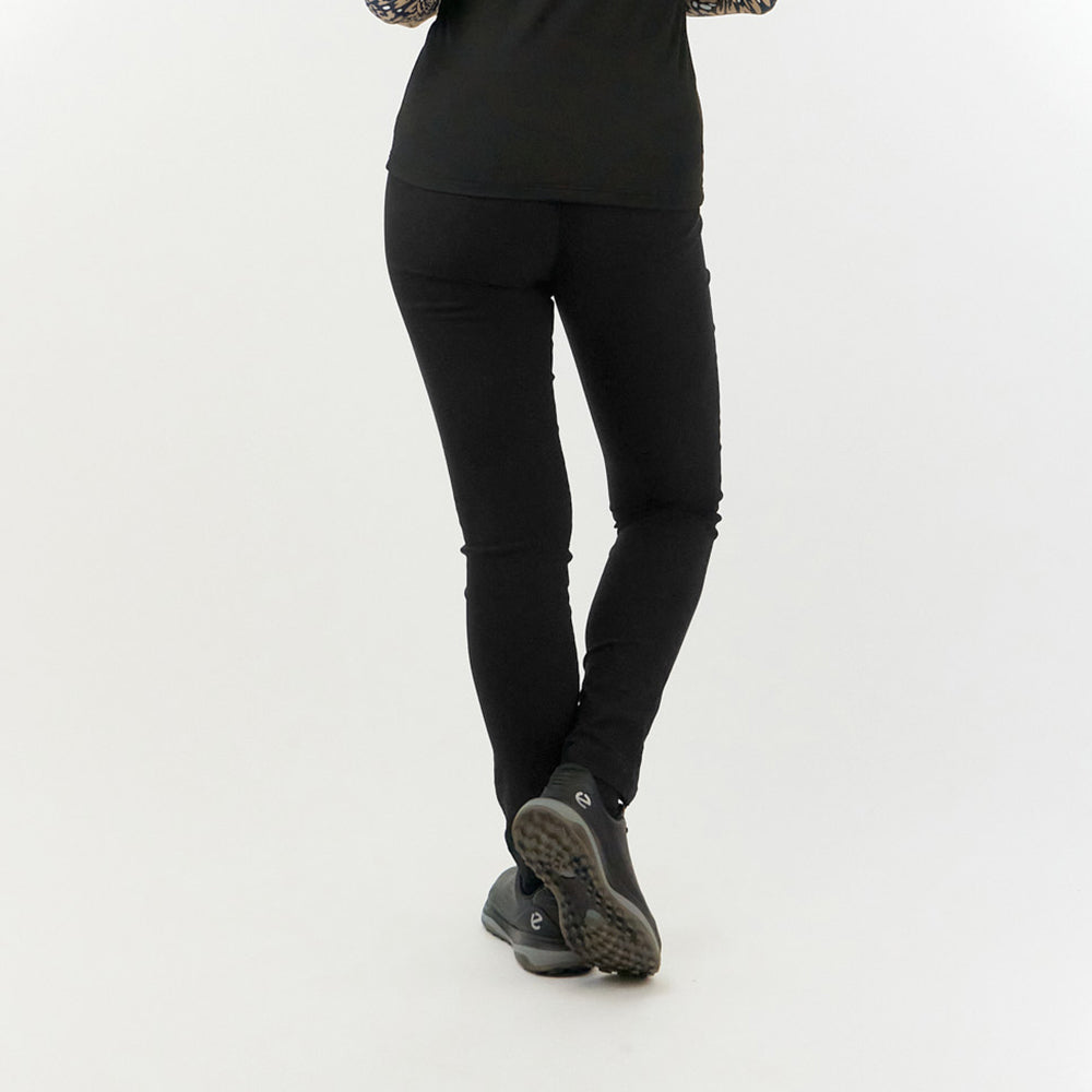 Pure Ladies Lined Thermal Golf Trouser in Black