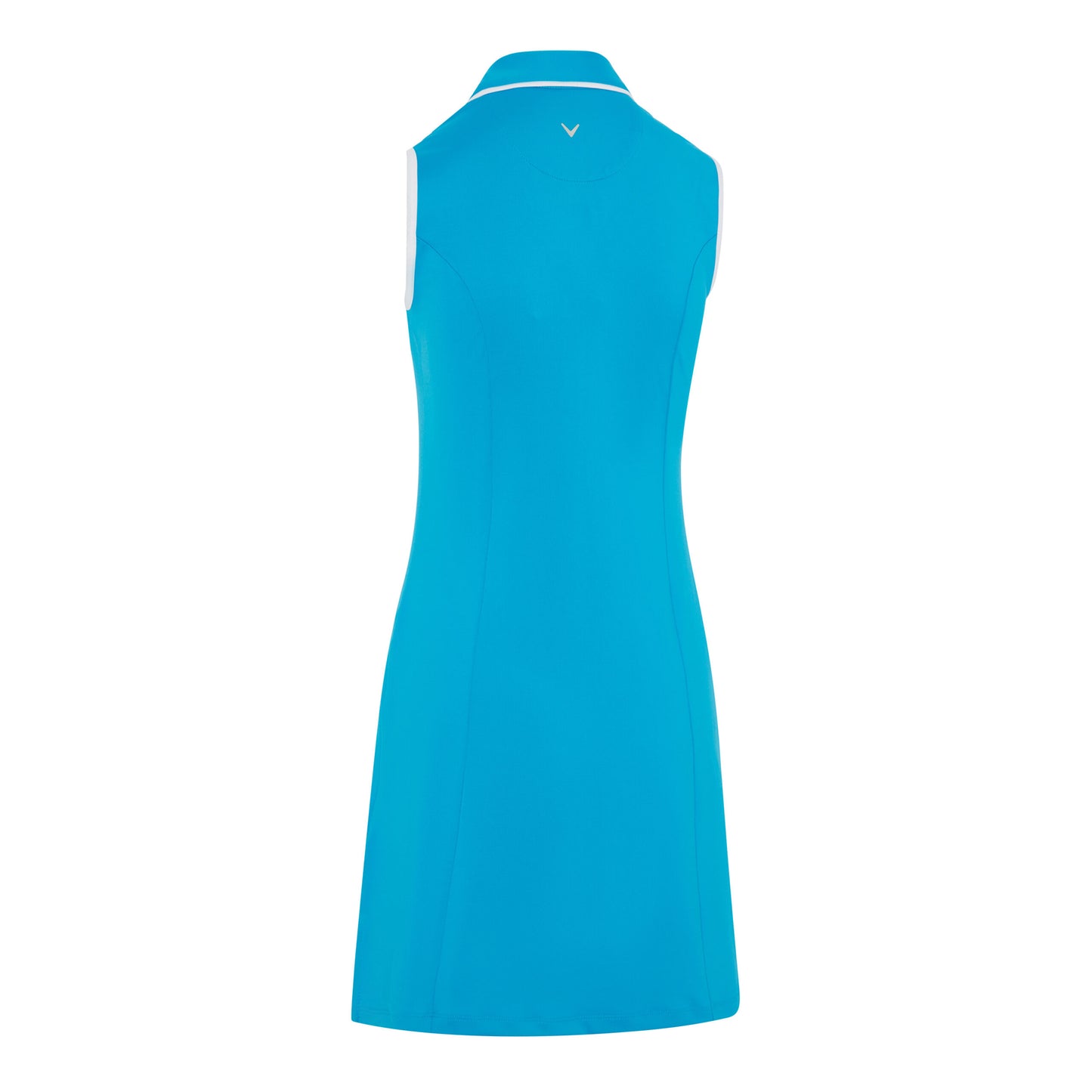 Callaway Ladies Sleeveless Vivid Blue Golf Dress with White Contrast Trim