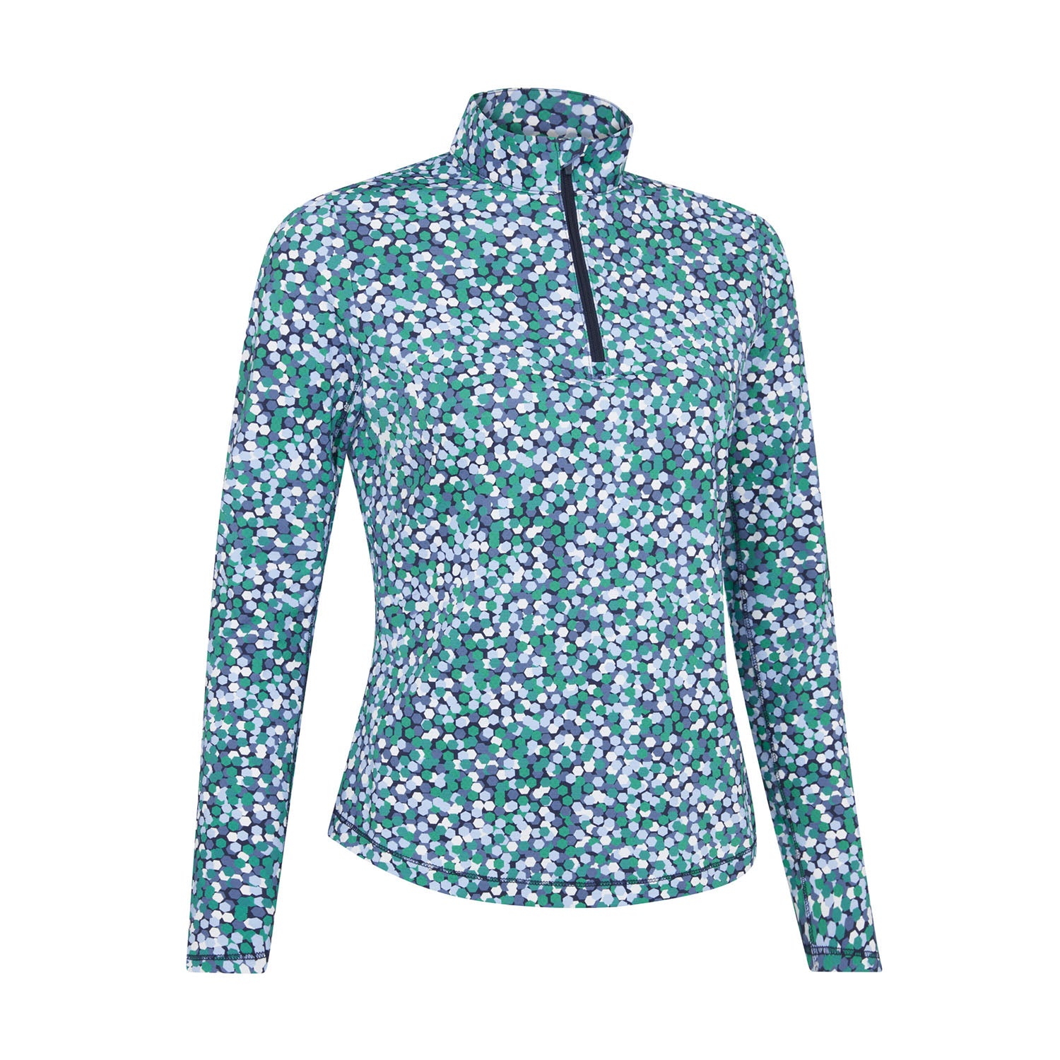 Callaway Ladies Hexagon Geo Print Golf Top in Navy