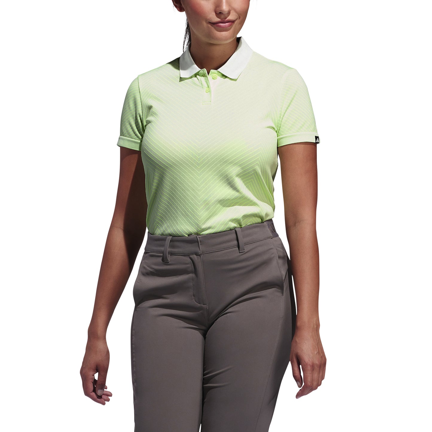 adidas Ladies Golf Polo with Continuous Chevron Design