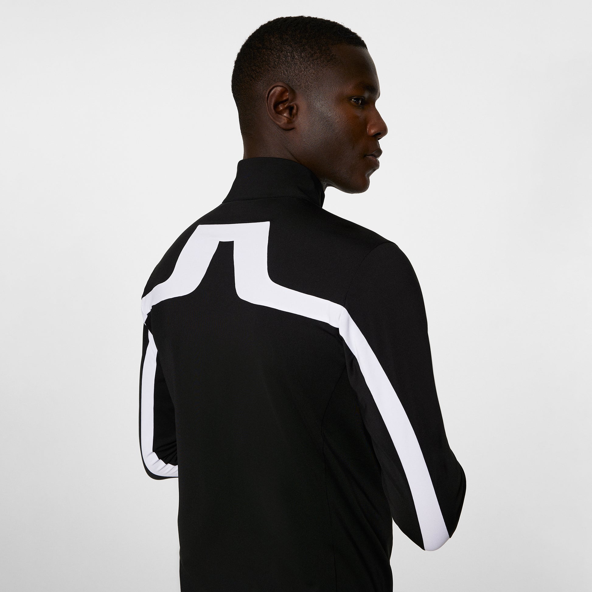 J.Lindeberg Mens Black Mid-Layer Jacket with Contrast Panels