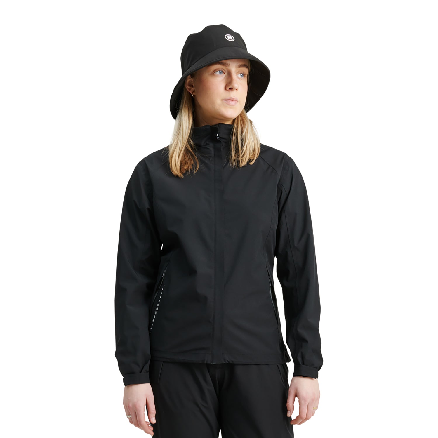 Abacus Ladies Links Stretch Rain Jacket in Black