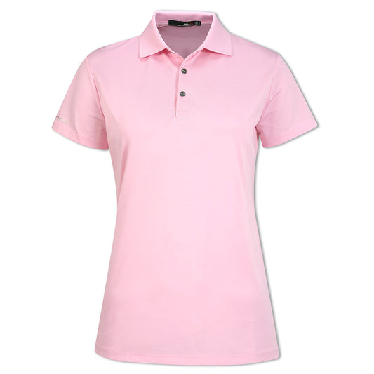 Ralph Lauren Ladies Short Sleeve Pique Polo in Taylor Rose - Last One Small Only Left