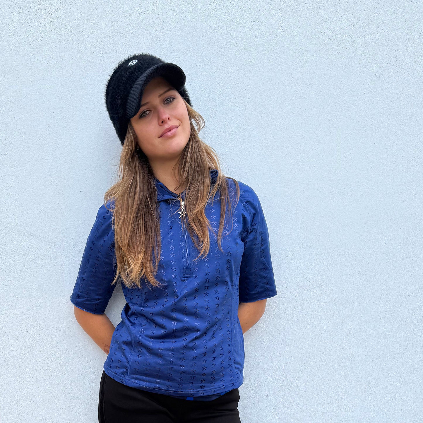 Swing Out Sister Ladies Brushed Backed Half Sleeve Top with 1/4 Zip