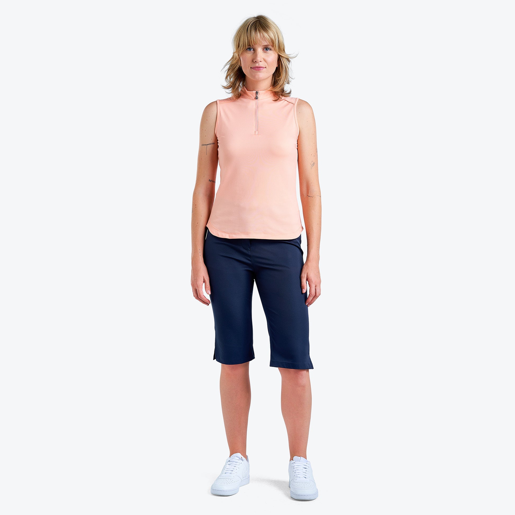 Nivo Ladies Sleeveless Polo with UPF50 in Coral Reef