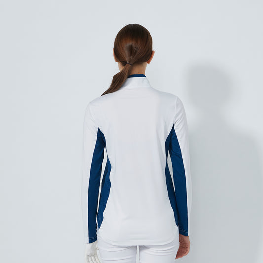 Daily Sports Ladies Lightweight Zip-Neck Top with Colour Blocks