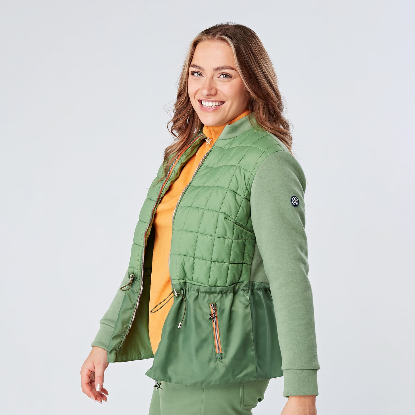 Swing Out Sister Ladies Padded Insulated Jacket in Sage
