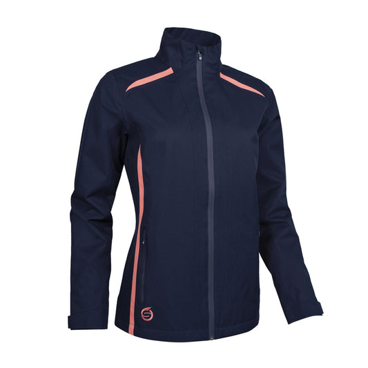 Sunderland Ladies Lightweight Waterproof Jacket with Lifetime Guarantee in Navy/Coral