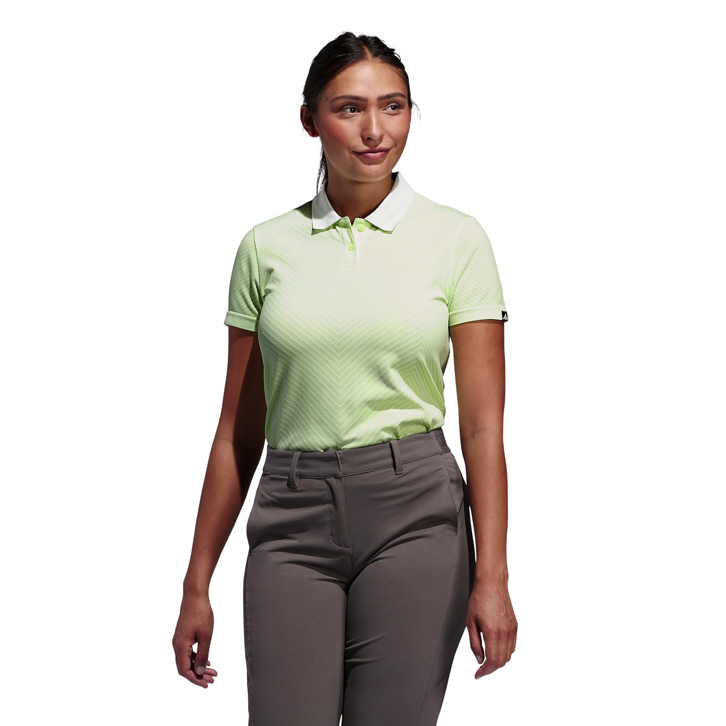 adidas Ladies Golf Polo with Continuous Chevron Design